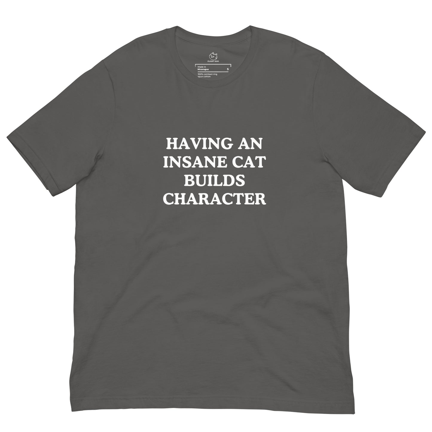 Having An Insane Cat Builds Character T-Shirt